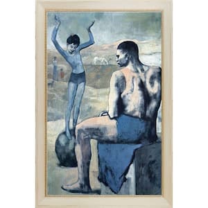 Girl on the ball by Pablo Picasso Constantine Framed People Oil Painting Art Print 28.5 in. x 40.5 in.