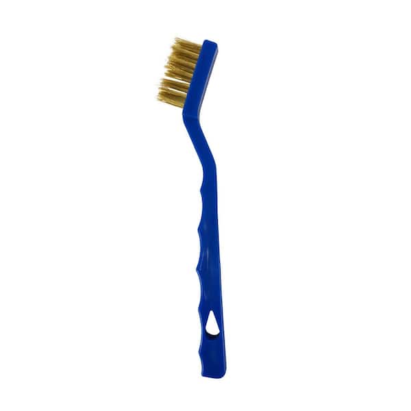 6.5 in. Plastic Handle Brass Scratch Brush