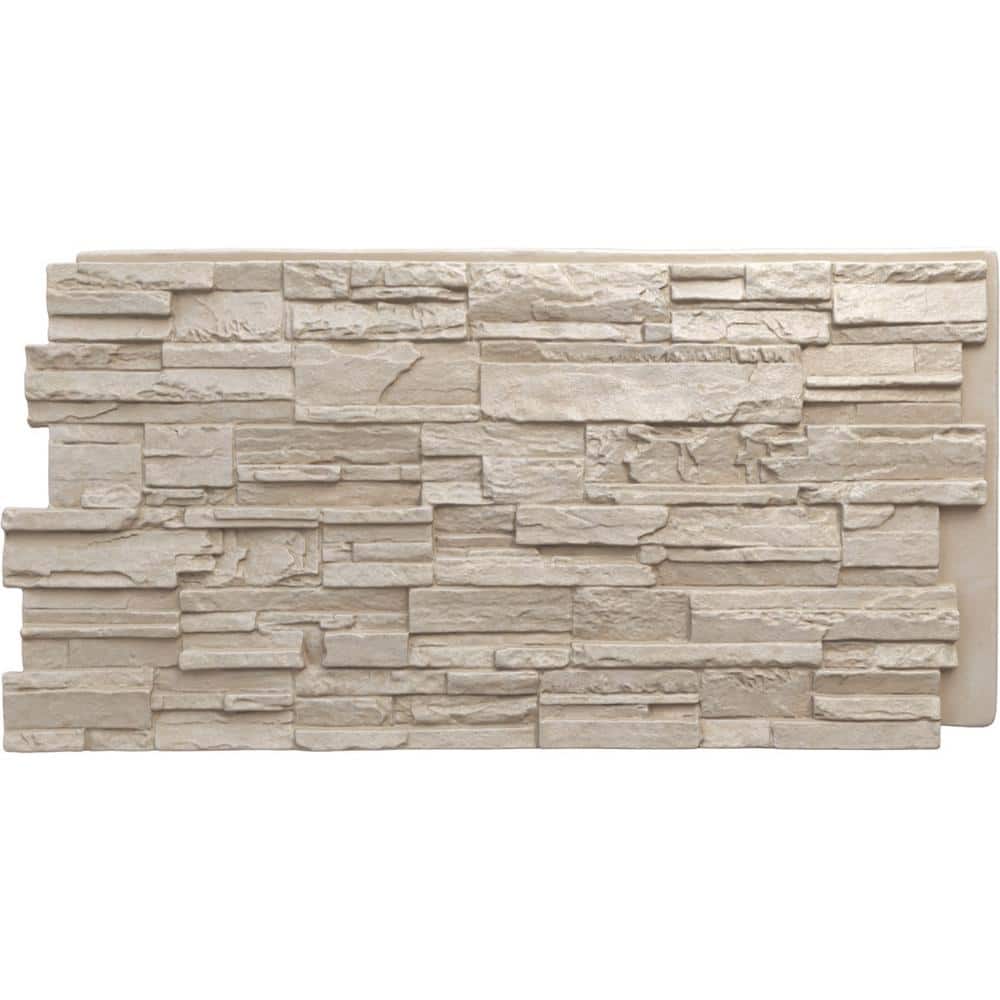 Cascade 48 5/8 in. x 1 1/4 in. Sea Shell Stacked Stone, StoneWall Faux Stone Siding Panel price history on PriceWatchPro