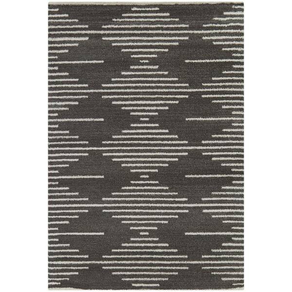 BALTA Keri Charcoal 5 ft. x 7 ft. Striped Area Rug 3116766 The Home Depot