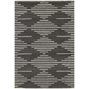 Keri Charcoal 8 ft. x 10 ft. Striped Area Rug