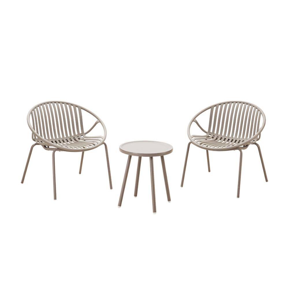 3-Piece Resin Plastic Patio Conversation Deep Seating Set, Khaki price history on PriceWatchPro