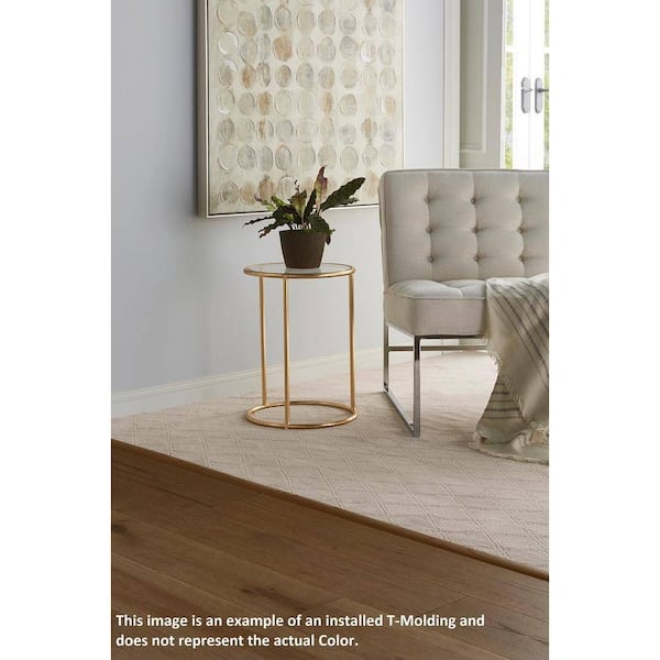 Turner European White Oak 1/2 in. T x 2 in. W x 78 in. L Not Waterproof T-Mold Hardwood Trim