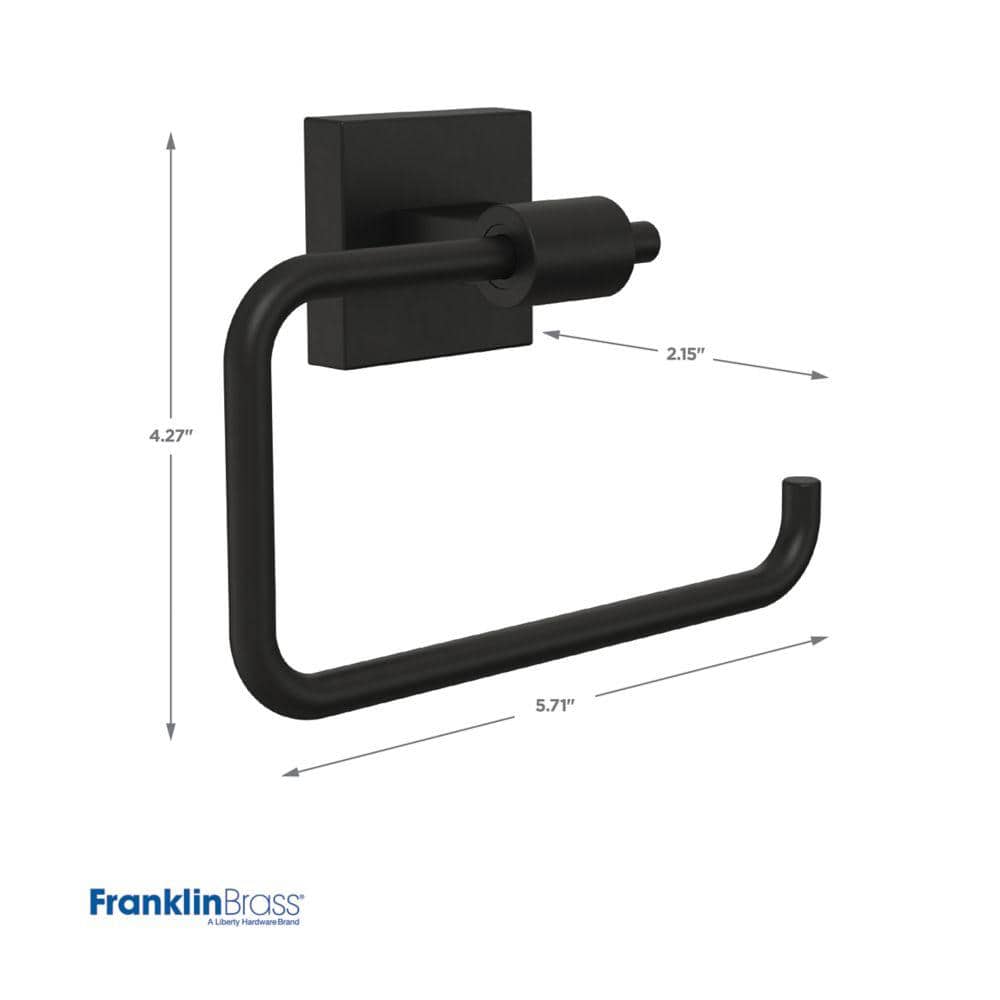 Maxted Matte Black Modern Toilet Paper Holder