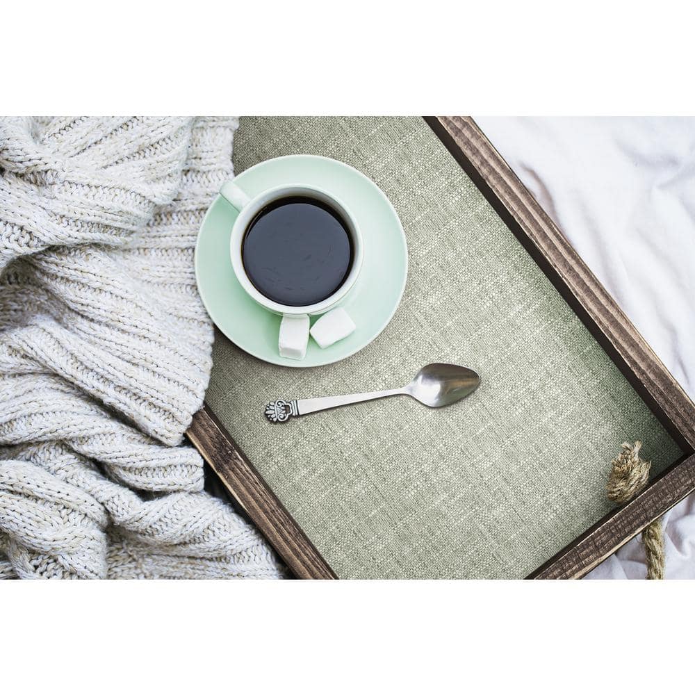 Sage Green Textured Poplin Peel and Stick Wallpaper