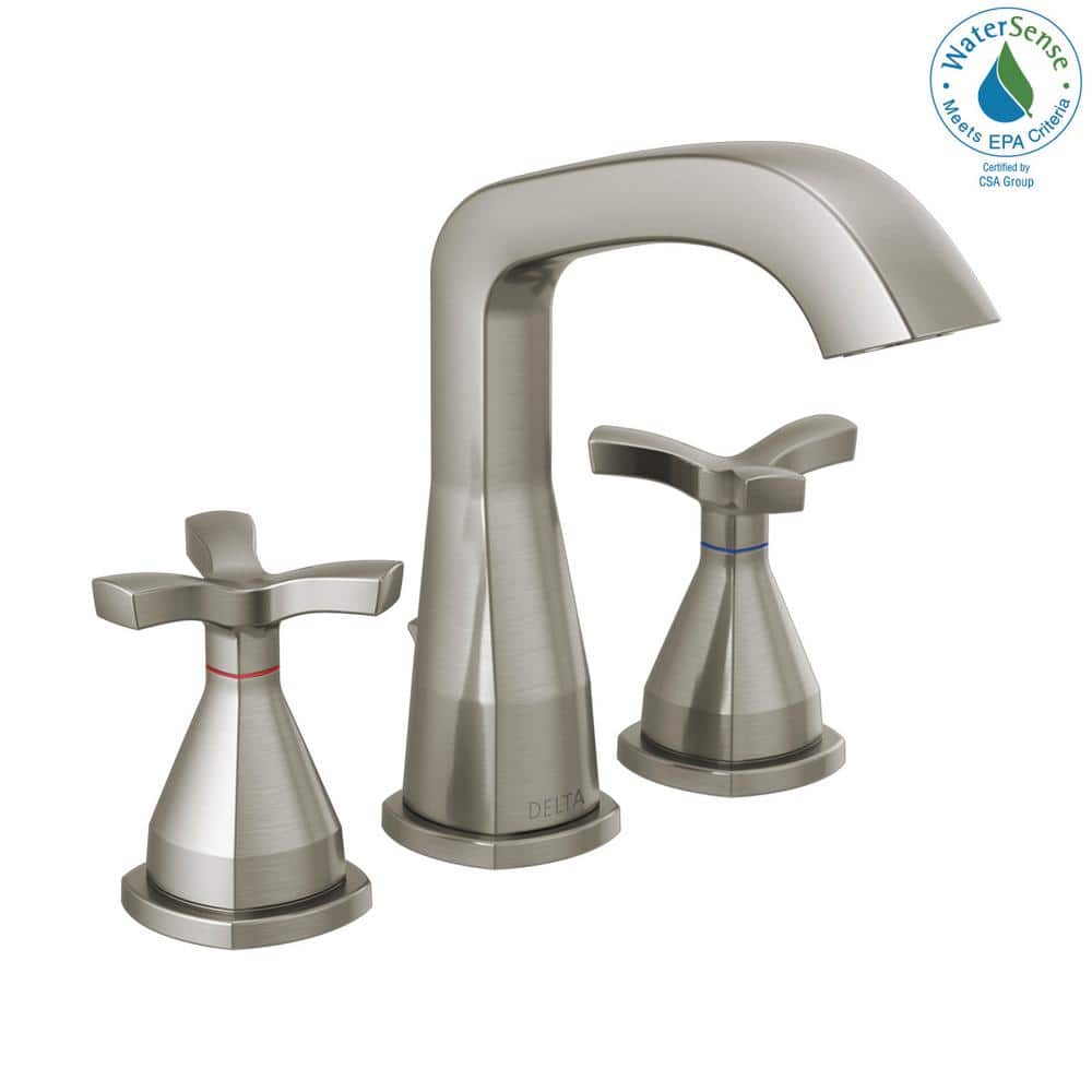 Modern Stainless Steel Widespread Bathroom Faucet with ADA Compliance