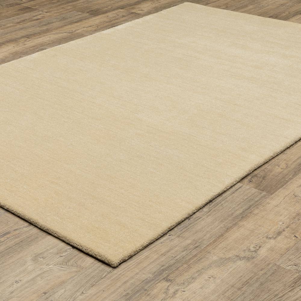 Allaire Beige 10' x 13' Hand-Tufted Wool Indoor Area Rug
