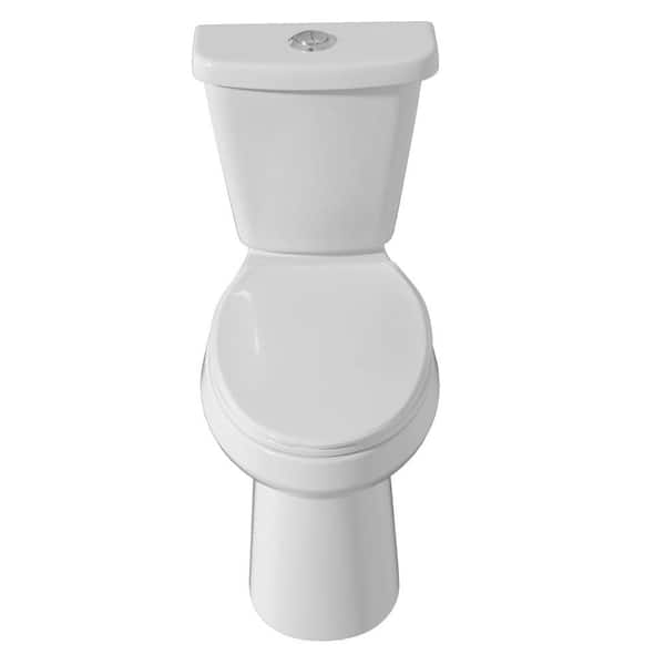 2-Piece Elongated ADA Height Map Flush 1000g WaterSense Toilet in White (1.0/1.28 GPF) Dual Flush with Soft Close Seat