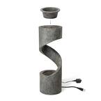 40 in. H Tall Oversized Outdoor Polyresin Cascade Fountain with LED Light and Pump (KD)