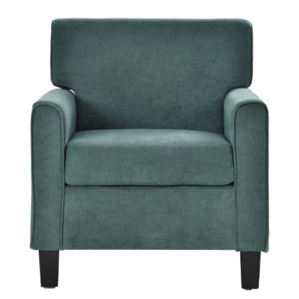 Tatahance 28.7 in. D x 27.6 in. W x 33.5 in. H Polyester Upholstered Green Accent Chair with Cushion