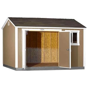 Installed The Tahoe Series Tall Ranch 10 ft. x 12 ft. x 8 ft. 10 in. Painted Storage Building Shed and Sidewall Door