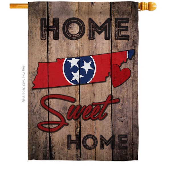 Ornament Collection 2.5 ft. x 4 ft. Polyester State Tennessee Sweet Home States 2-Sided House Flag Regional Decorative Vertical Flags