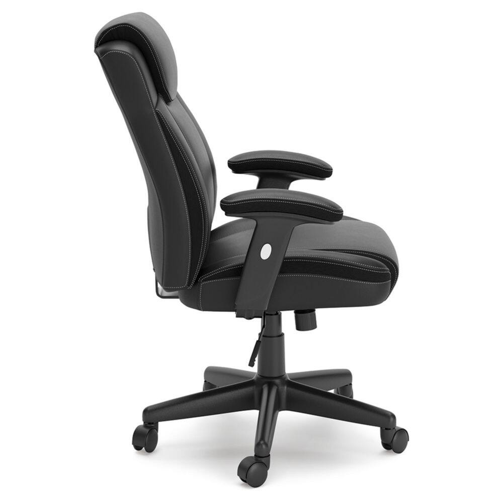 Black Faux Leather Adjustable Executive Swivel Chair