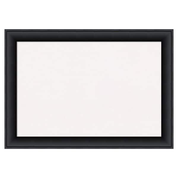 Amanti Art Nero Black Wood White Corkboard 27 in. x 19 in. Bulletin ...