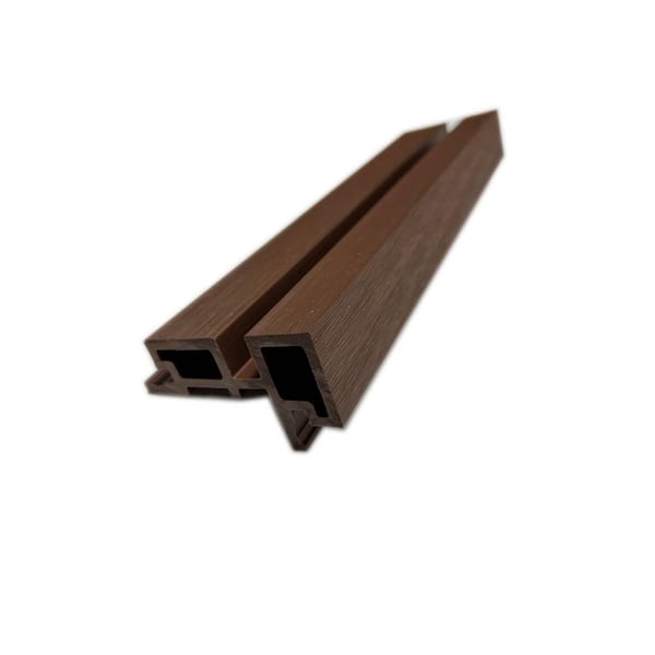 Ejoy 3.5 in. x 2 in. x 8.92 ft. Mahogany Outdoor European Siding PVC End Trim (4-Pieces)