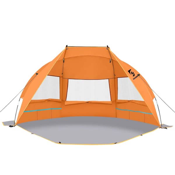 7 x 4 ft. Pop Up Canopy Tent Easy Set Up Event Tents in Orange