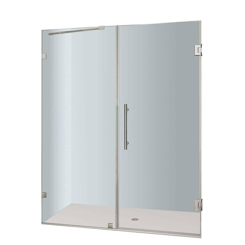 Nautis 72'' Clear Tempered Glass Frameless Shower Door
