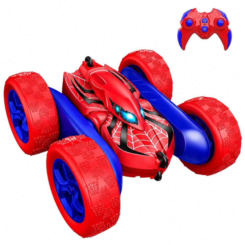 4WD Double-Sided 360 Flip RC Race Car with 900mAh 50-Min Runtime, 15 KM/H, All-Terrain, Ages 3-12 Remote
