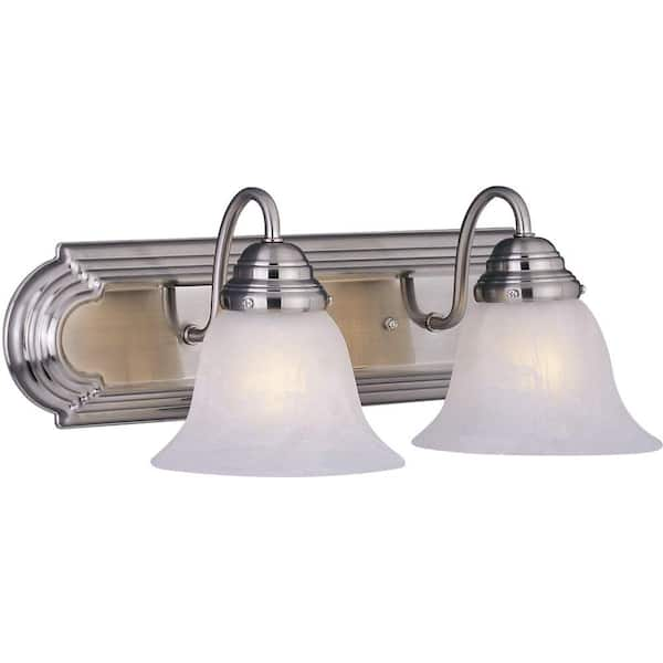 Maxim Lighting Essentials 2-Light Satin Nickel Bath Vanity Light