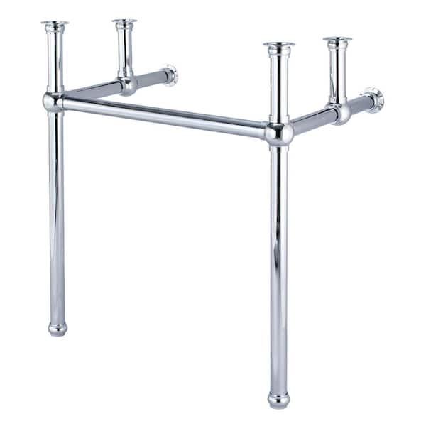 Water Creation Embassy 30 in. Brass Wash Stand Legs with Chrome Connectors