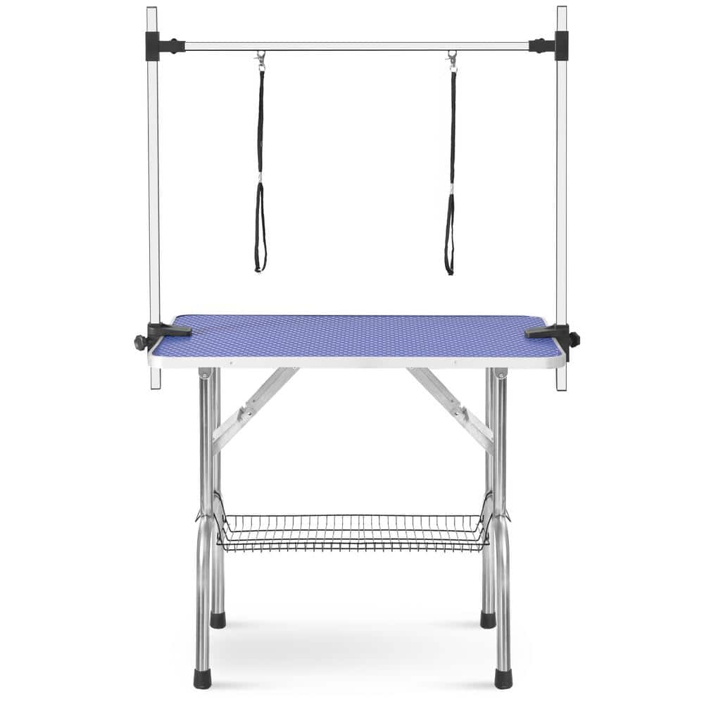 23.6 in. D x 35.4 in. W x 30 in. H Blue Big Size Heavy-Duty Rectangle Pet Groming Table with 30 in. Pet Leash price history on PriceWatchPro