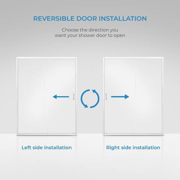 OVE Decors Breeze 57 to 58 in. W x 73 in. H Alcove Frameless