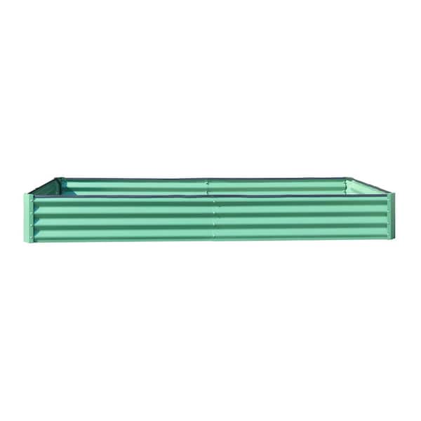 Boosicavelly 8 ft. x 4 ft. x 1 ft. Green Steel Outdoor Planter Garden Boxes