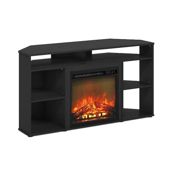 Furinno Jensen Americano Corner TV Stand Entertainment Center Fits TV's up to 55 in. with Fireplace
