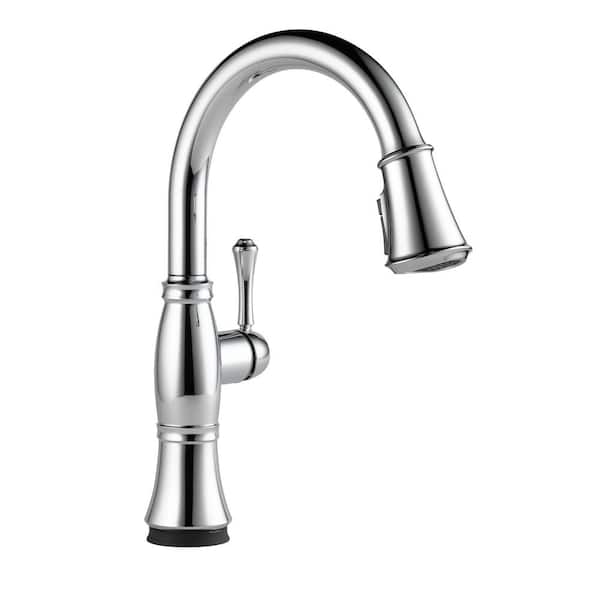 Delta Cassidy Touch Single-Handle Pull-Down Sprayer Kitchen Faucet in Lumicoat Chrome