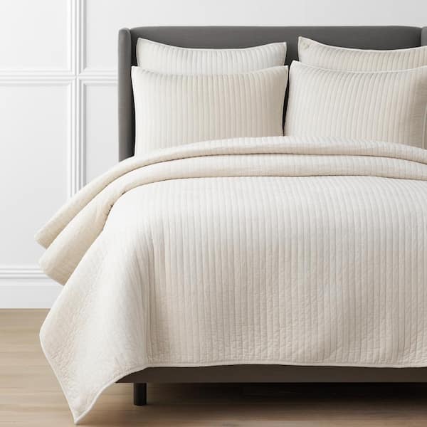 The Company Store Legends Luxury Harmony Velvet Cream Full/Queen Cotton Blend Quilt