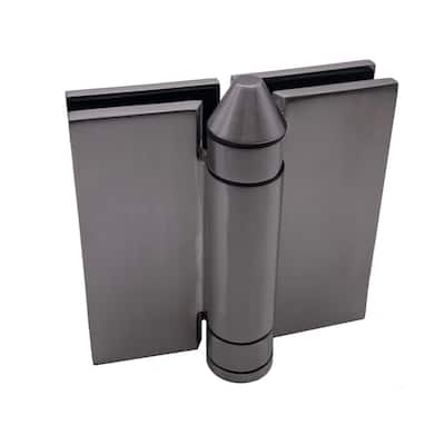 4-1/2 in. Stainless Steel Adjustable Spring-Loaded Pool Gate Hinge for Glass-to-Glass Mount