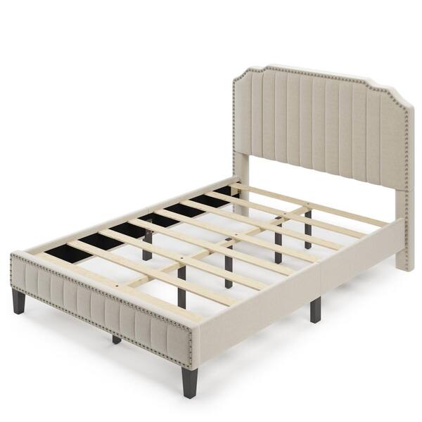 Linen Upholstered Platform Bed, Blackstone Grand Tufted Platform Bed With 10 King Mattress