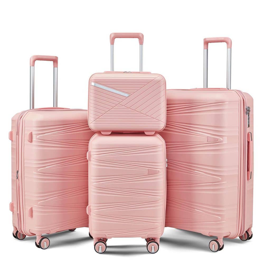 LIVACA 4-Piece Lightweight Polypropylene Hard Shell Expandable TSA