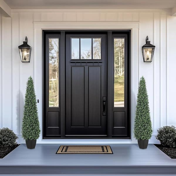 4 ft. Artificial Boxwood Topiary Trees, 2-Pack Faux Topiaries