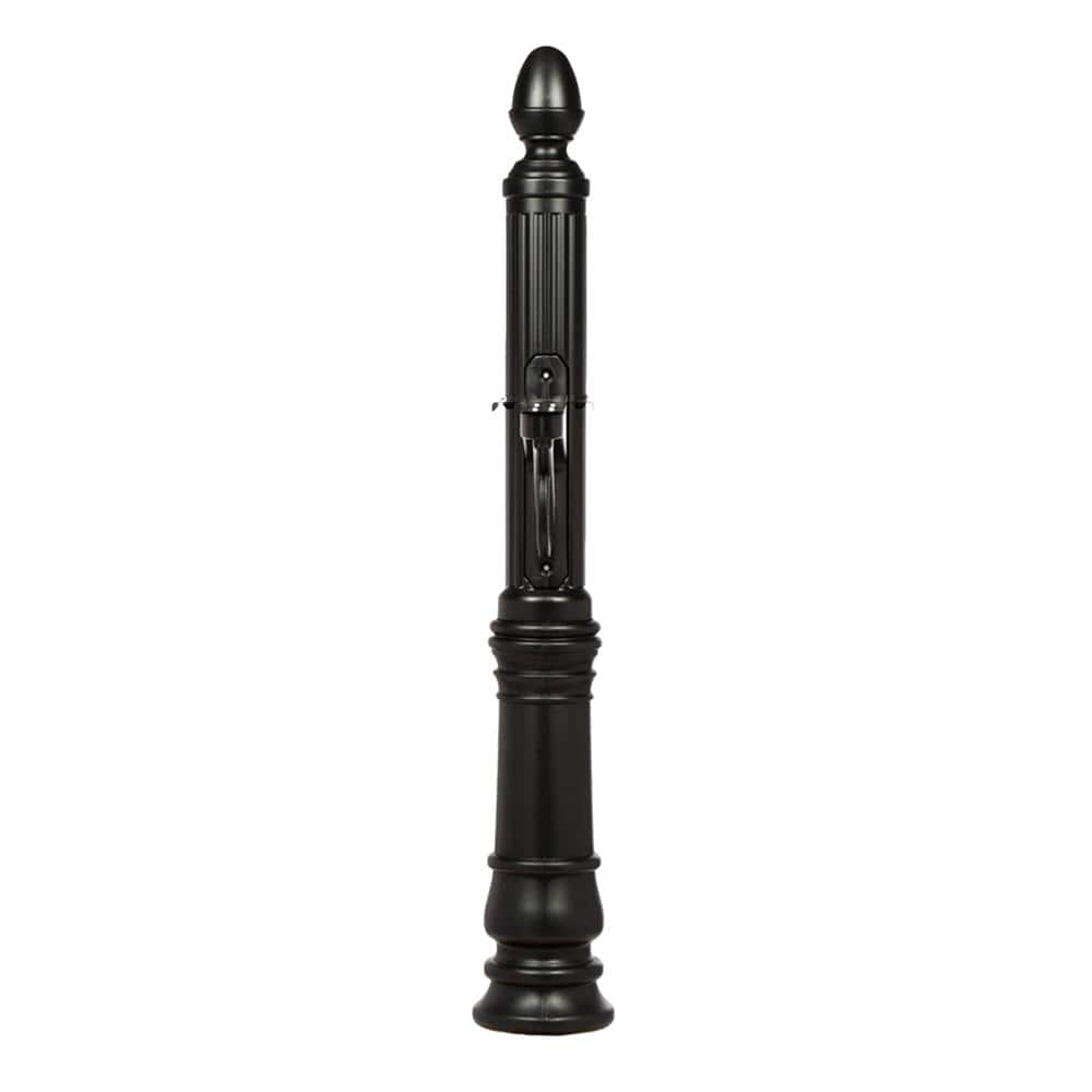 Victorian Black Polycarbonate Decorative Mailbox Post