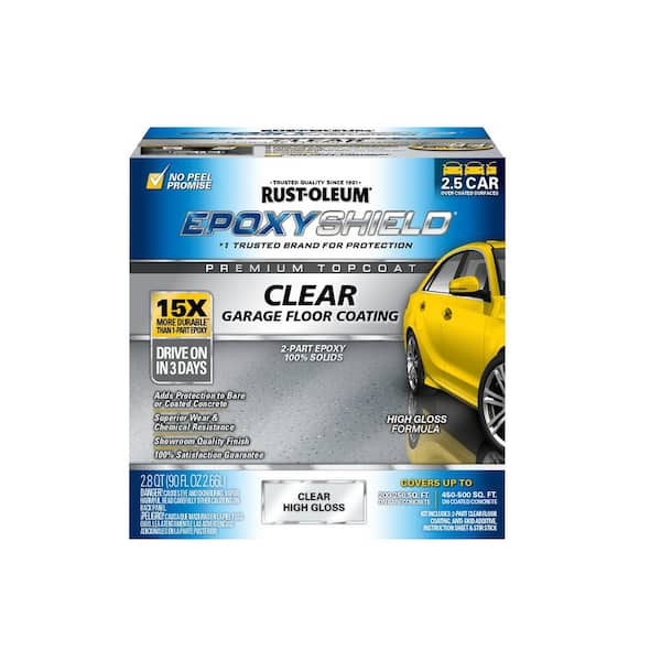 Have a question about Rust-Oleum EpoxyShield 90 oz. Clear High-Gloss 2-Part  Epoxy Interior Low VOC Premium Concrete Garage Floor Paint Top Coat Kit? -  Pg 2 - The Home Depot