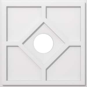 1 in. P X 7-1/2 in. C X 22 in. OD X 5 in. ID Embry Architectural Grade PVC Contemporary Ceiling Medallion