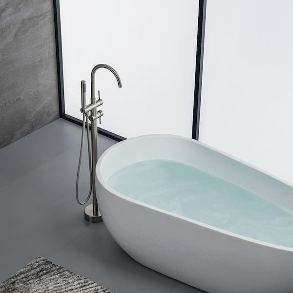 IHOMEadore 2-Handle Freestanding Floor Mount Tub Faucet with Hand