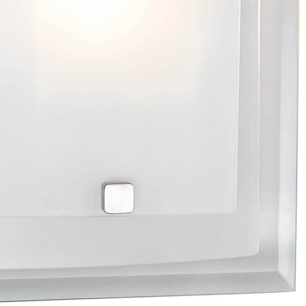 Elegant Dimmable Chrome Wall Sconce with Frosted Double-Glass