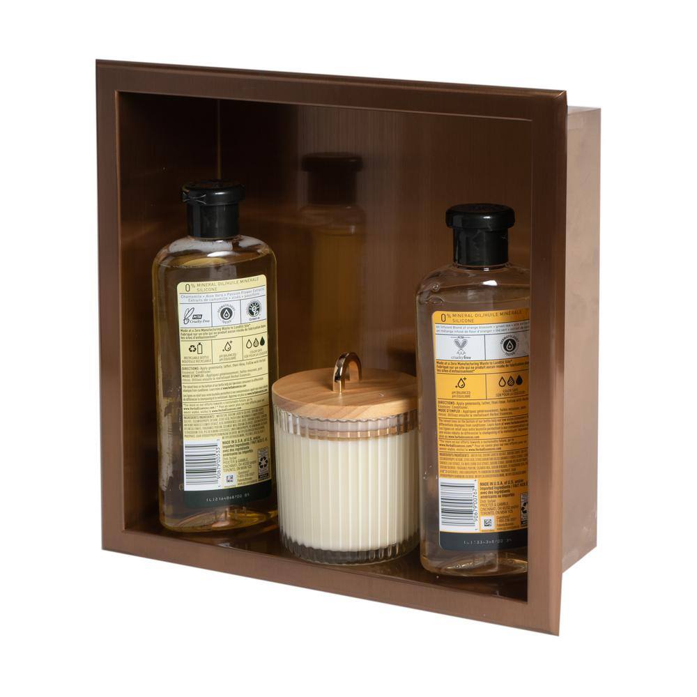 Brushed Copper Stainless Steel Wall Mounted Shower Niche