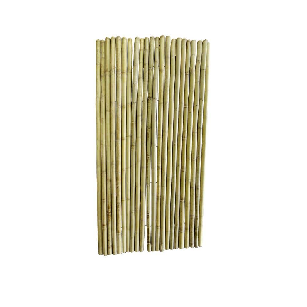 Extra Large Natural Bamboo Privacy Fence with Galvanized Wire