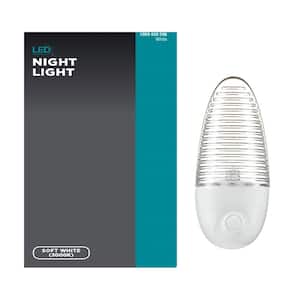 3.50 in. Plug-In Automatic Dusk to Dawn LED Soft White Night Light with Manual On/Off Switch (1-Pack)