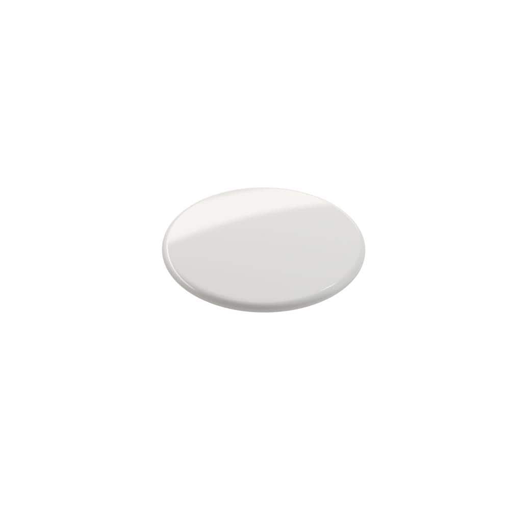 White and Gray Fireclay Kitchen Sink Drain Cover