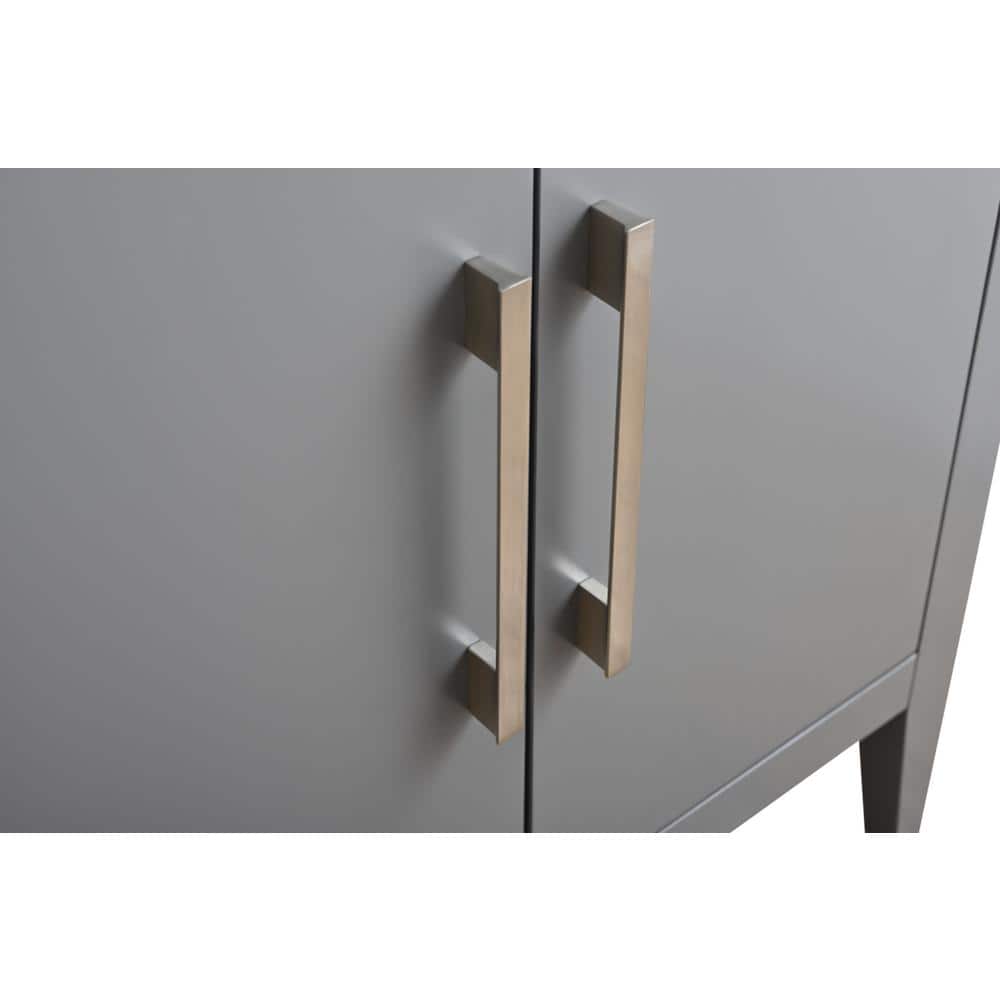 30" Cashmere Gray Single Bathroom Vanity Set with Ceramic Top