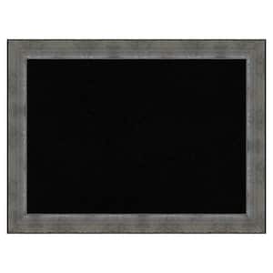 Forged Pewter Wood Framed Black Corkboard 32 in. x 24 in. Bulletine Board Memo Board