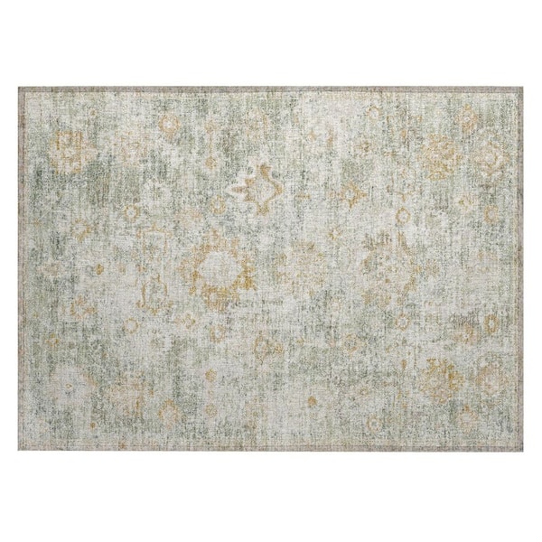 Chantille Machine Washable Indoor/Outdoor Abstract ACN3116 Celery 2 ft. x 3 ft. Accent Rug
