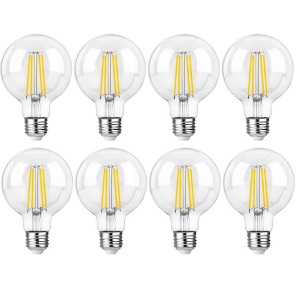 FLSNT 60-Watt Equivalent Dimmable LED Edison Bulbs 800 Lumens, G25 LED Filament Light Bulbs E26 Base, 3000K Soft White(8-Pack)