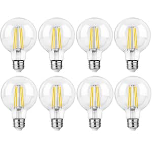 60-Watt Equivalent Dimmable LED Edison Bulbs 800 Lumens, G25 LED Filament Light Bulbs E26 Base, 3000K Soft White(8-Pack)