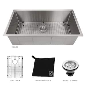 Meribel Stainless Steel 36" Single Bowl Undermount Kitchen Sink