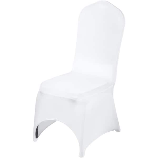 SKYSHALO 100 Piece White Chair Covers Polyester Spandex Chair Cover Stretch Slipcovers